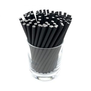 Cocktail Paper Straws Black